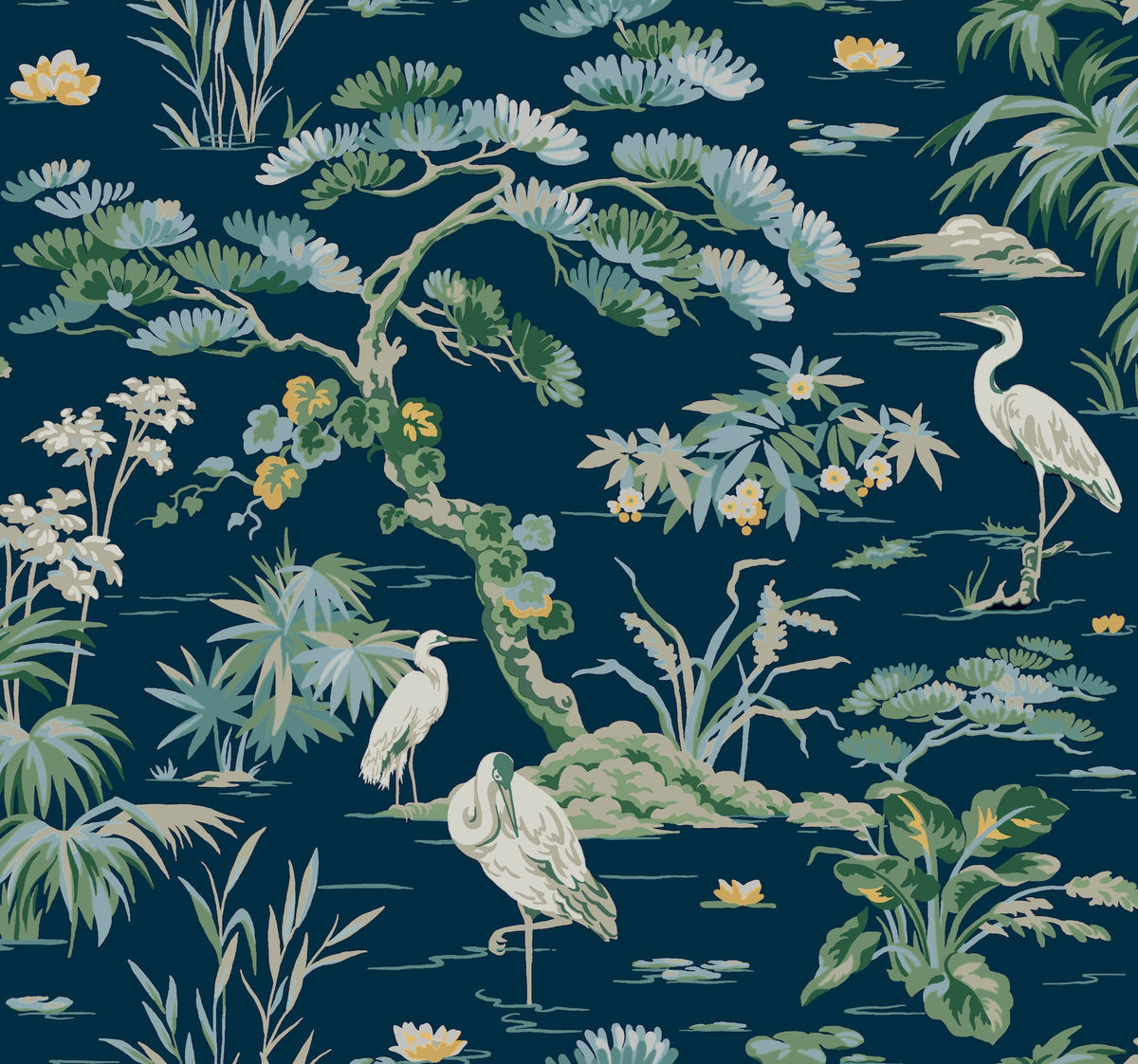 GT4531 Bridgewater Navy Classics Wallpaper by York Wallcoverings