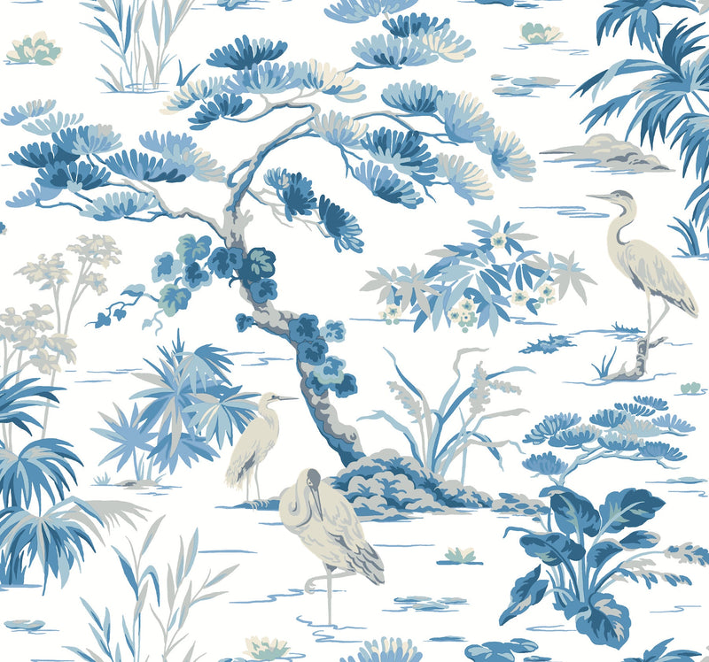 GT4533 Bridgewater White Classics Wallpaper by York Wallcoverings
