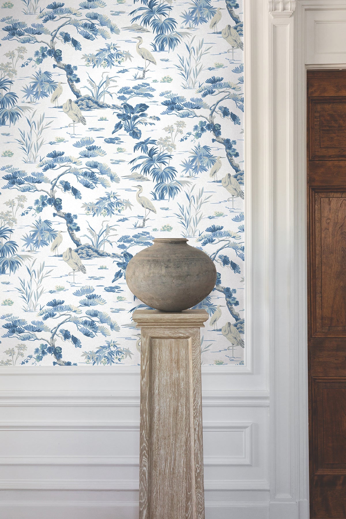 GT4533 Bridgewater White Classics Wallpaper by York Wallcoverings