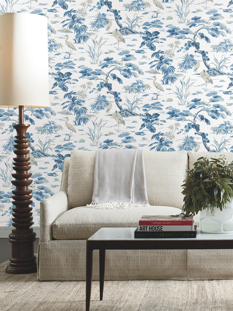 GT4533 Bridgewater White Classics Wallpaper by York Wallcoverings