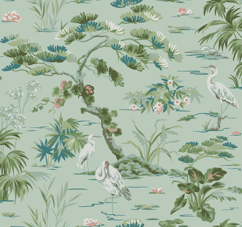 GT4534 Bridgewater Mint Classics Wallpaper by York Wallcoverings