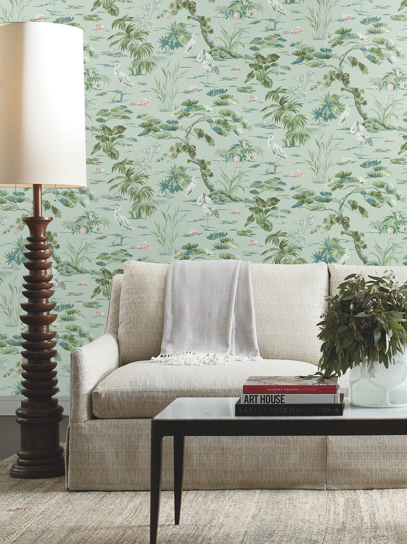 GT4534 Bridgewater Mint Classics Wallpaper by York Wallcoverings