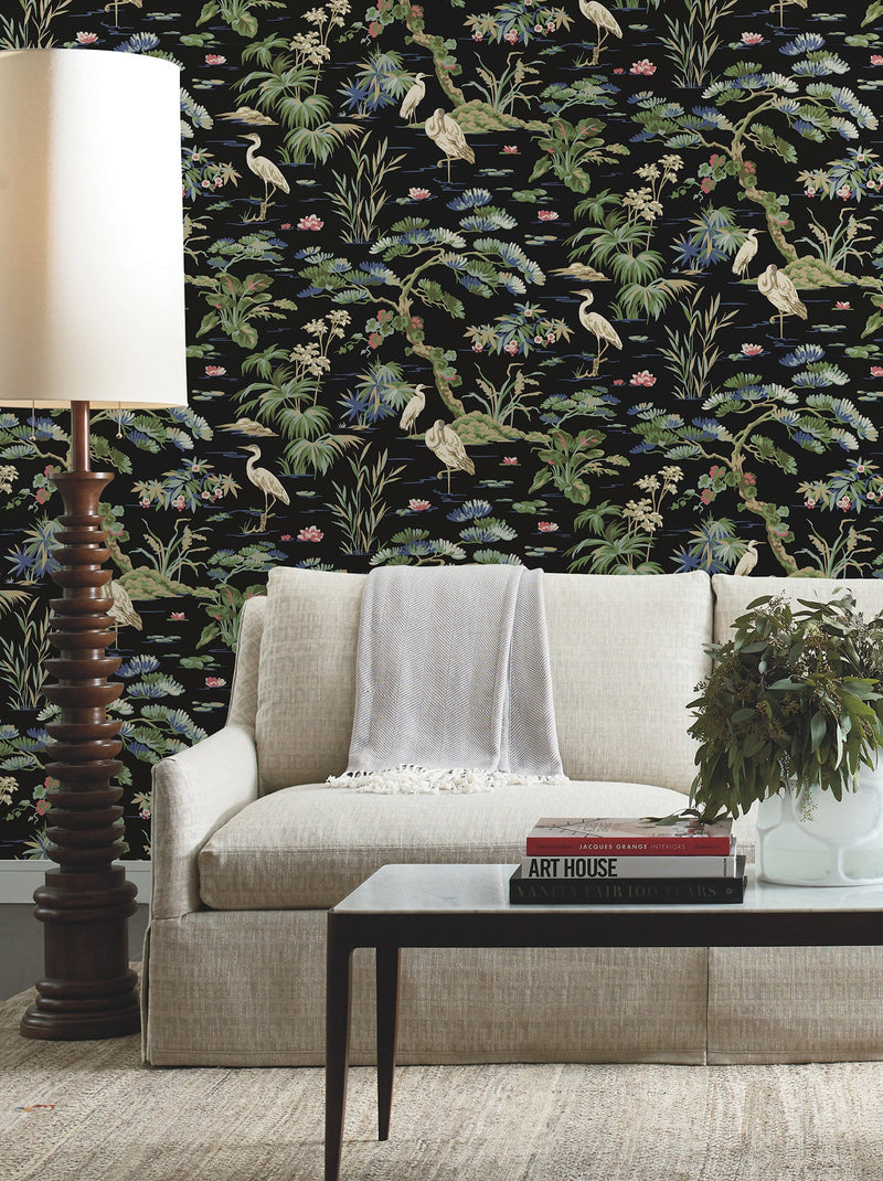 GT4535 Bridgewater Black Classics Wallpaper by York Wallcoverings