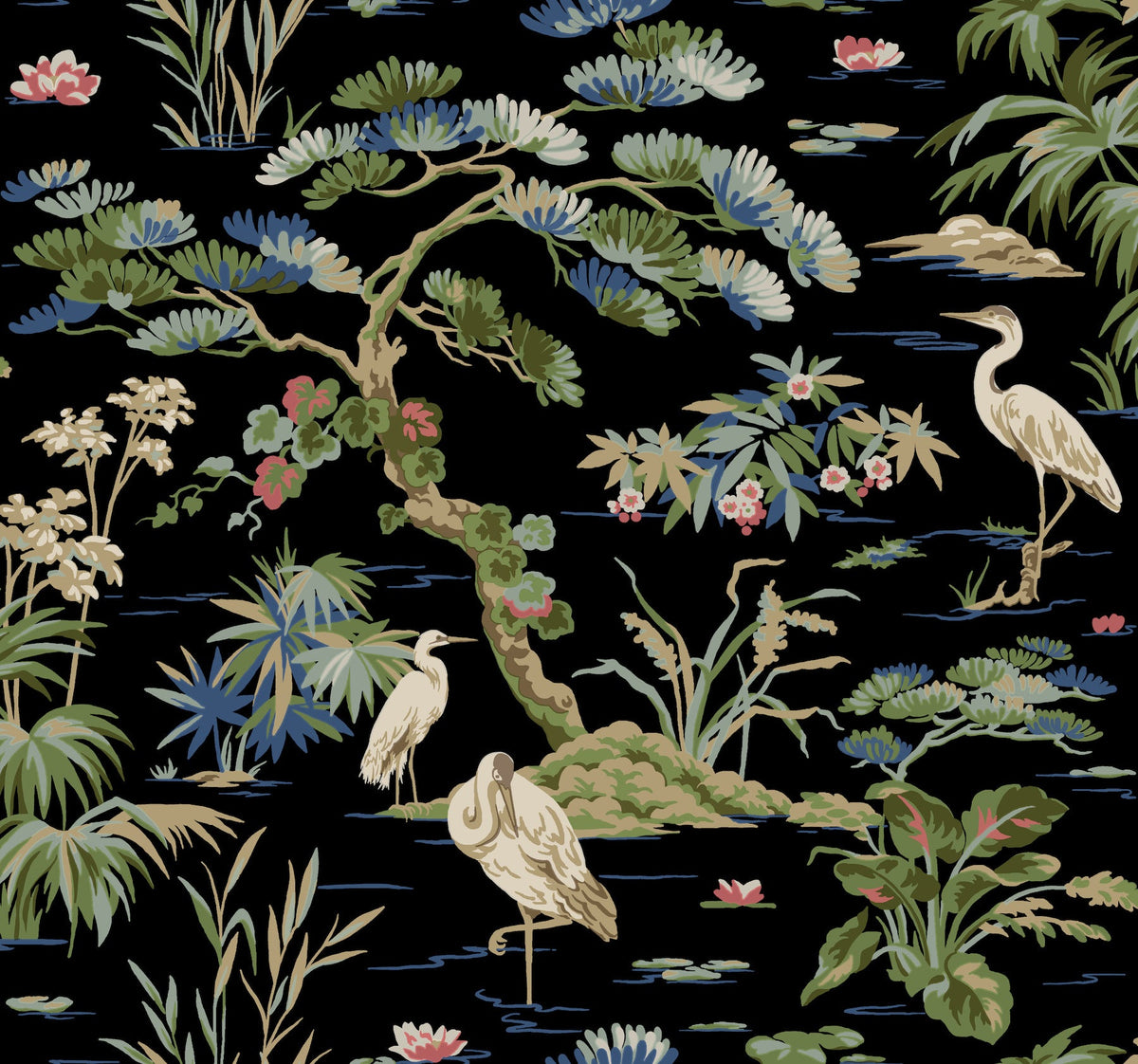 GT4535 Bridgewater Black Classics Wallpaper by York Wallcoverings