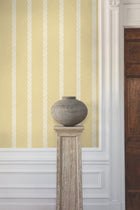 GT4543 Braided Stripe Yellow Classics Wallpaper by York Wallcoverings
