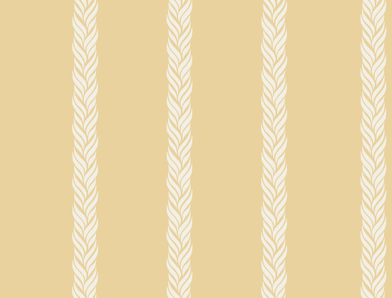 GT4543 Braided Stripe Yellow Classics Wallpaper by York Wallcoverings