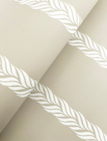 GT4544 Braided Stripe Beige Classics Wallpaper by York Wallcoverings