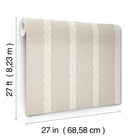 GT4544 Braided Stripe Beige Classics Wallpaper by York Wallcoverings