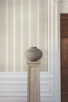 GT4544 Braided Stripe Beige Classics Wallpaper by York Wallcoverings