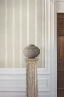 GT4544 Braided Stripe Beige Classics Wallpaper by York Wallcoverings