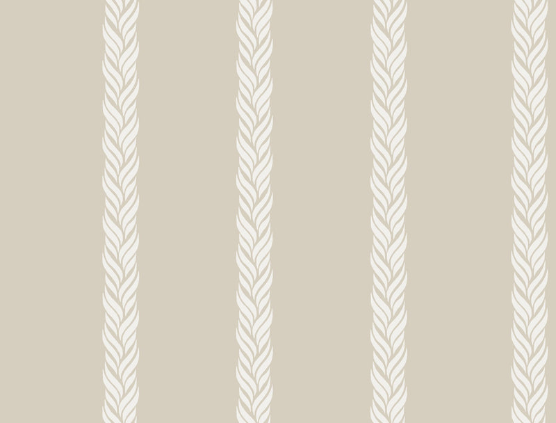 GT4544 Braided Stripe Beige Classics Wallpaper by York Wallcoverings