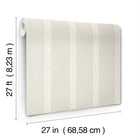 GT4545 Braided Stripe Tan Classics Wallpaper by York Wallcoverings