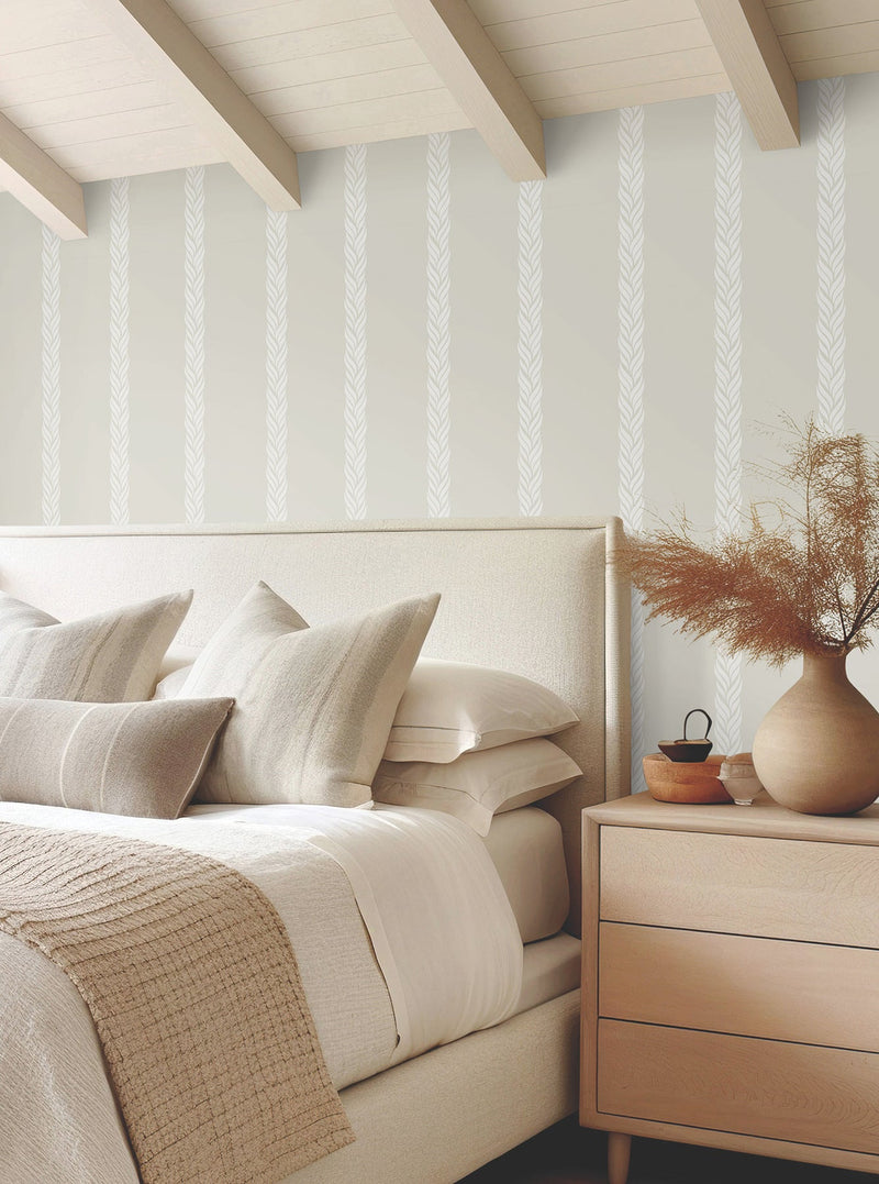 GT4545 Braided Stripe Tan Classics Wallpaper by York Wallcoverings