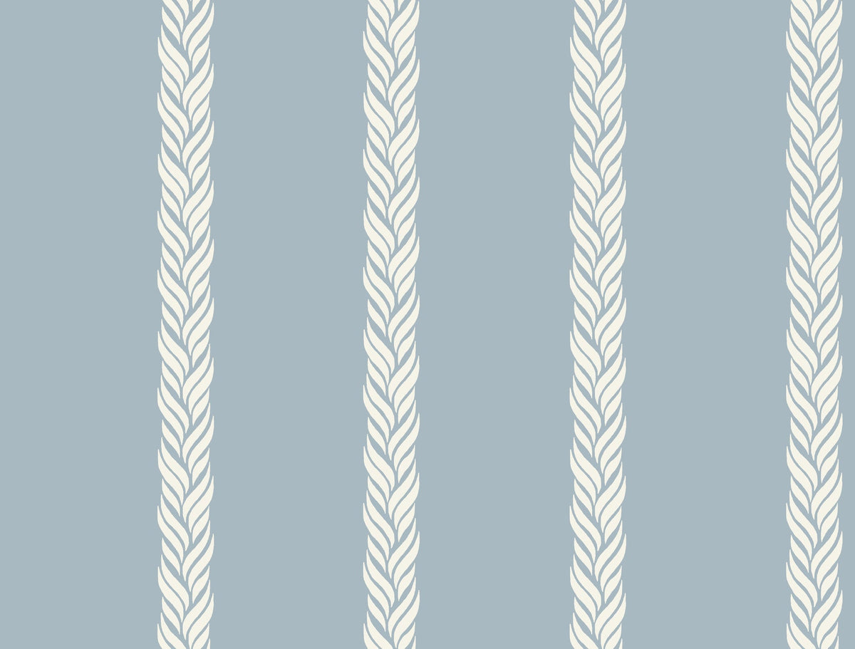 GT4546 Braided Stripe Blue Classics Wallpaper by York Wallcoverings