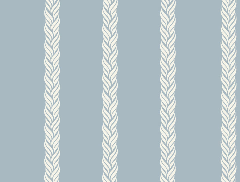 GT4546 Braided Stripe Blue Classics Wallpaper by York Wallcoverings