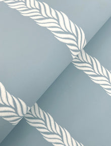GT4546 Braided Stripe Blue Classics Wallpaper by York Wallcoverings