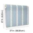 GT4546 Braided Stripe Blue Classics Wallpaper by York Wallcoverings