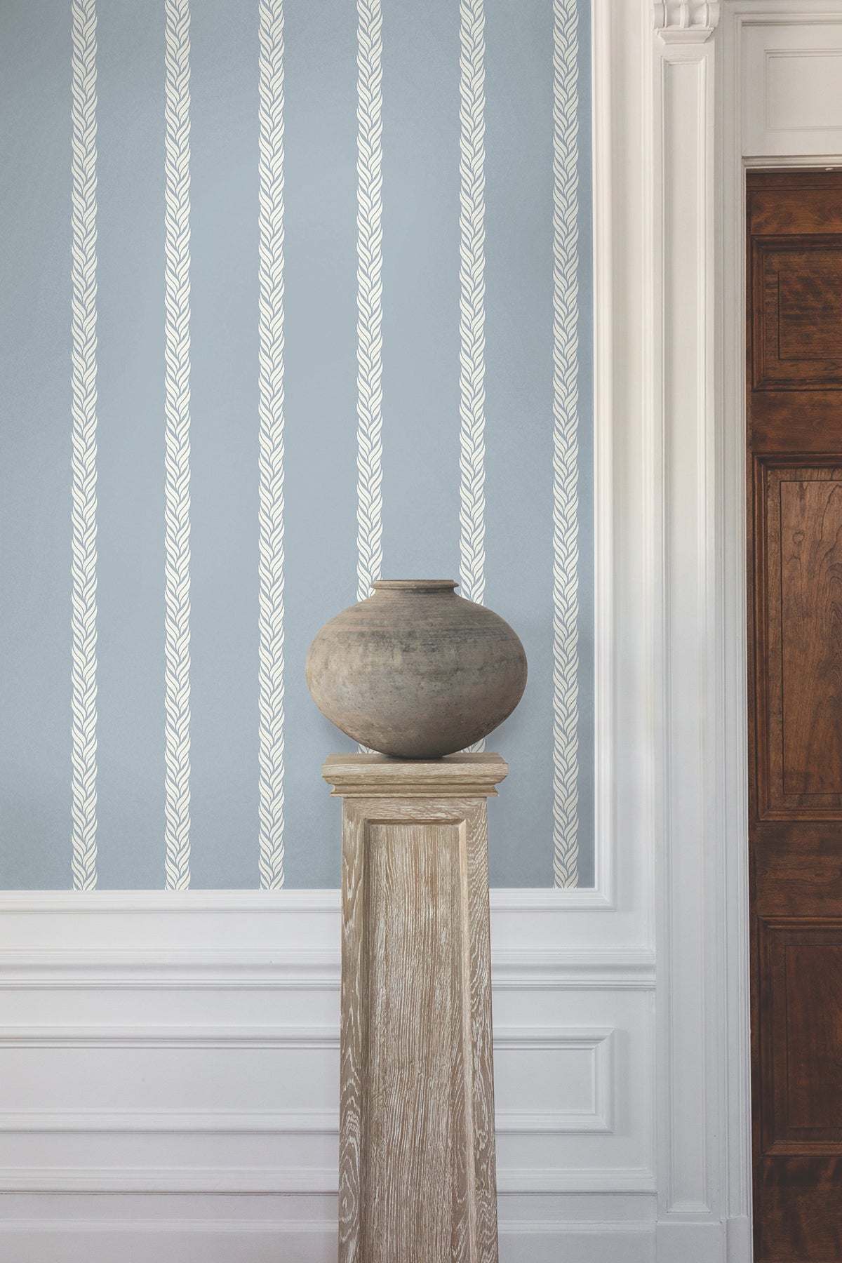 GT4546 Braided Stripe Blue Classics Wallpaper by York Wallcoverings