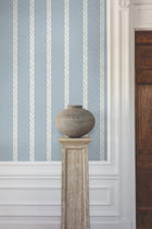 GT4546 Braided Stripe Blue Classics Wallpaper by York Wallcoverings