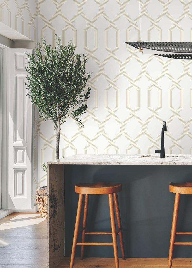 GT4556 Palisade Yellow Classics Wallpaper by York Wallcoverings