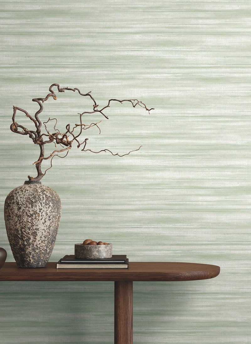 GT4561 Brushed Linen Green Classics Wallpaper by York Wallcoverings