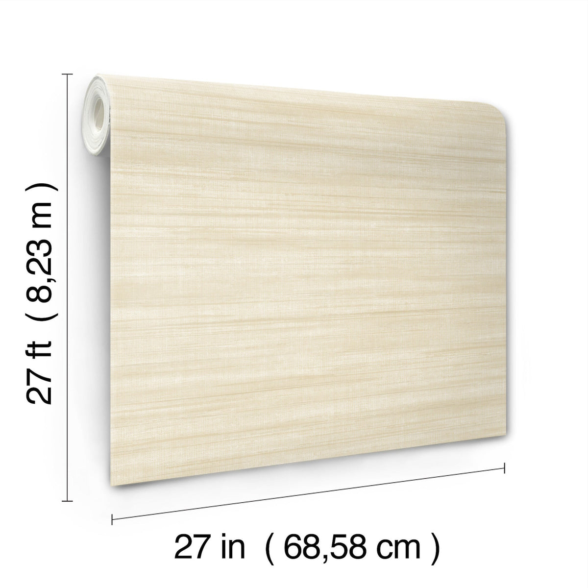 GT4562 Brushed Linen Ivory Classics Wallpaper by York Wallcoverings