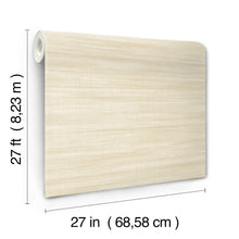 GT4562 Brushed Linen Ivory Classics Wallpaper by York Wallcoverings
