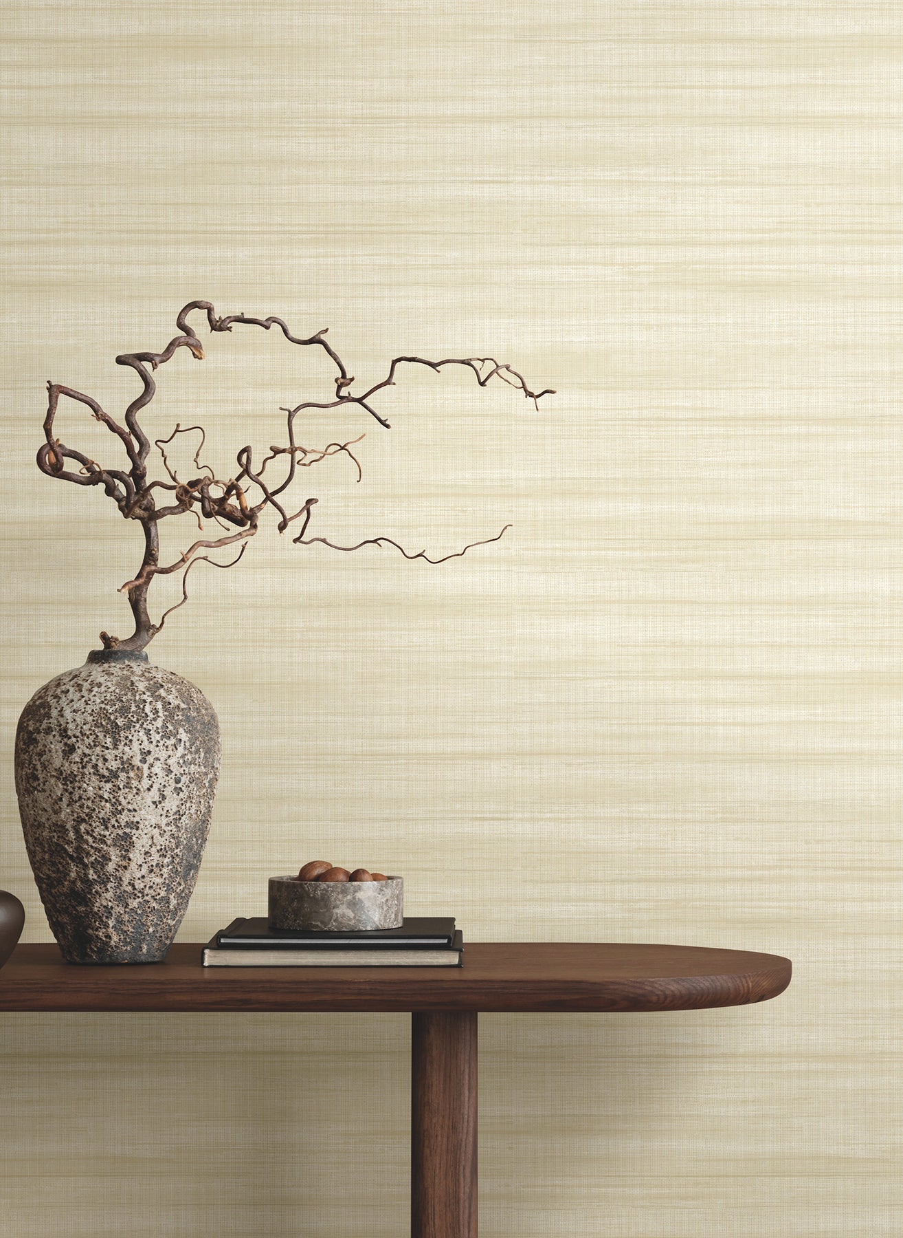 GT4562 Brushed Linen Ivory Classics Wallpaper by York Wallcoverings