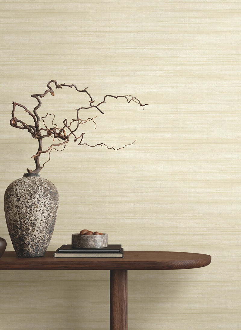 GT4562 Brushed Linen Ivory Classics Wallpaper by York Wallcoverings
