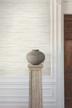 GT4563 Brushed Linen White Classics Wallpaper by York Wallcoverings