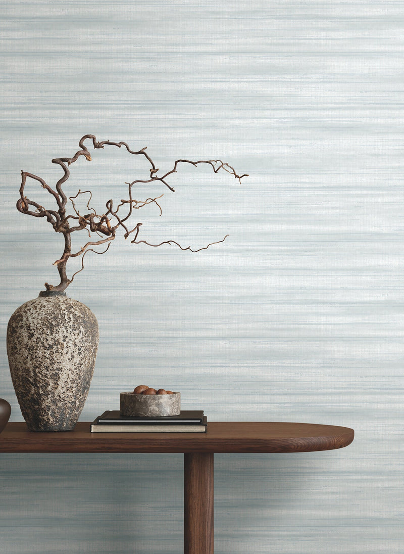GT4564 Brushed Linen Light Blue Classics Wallpaper by York Wallcoverings