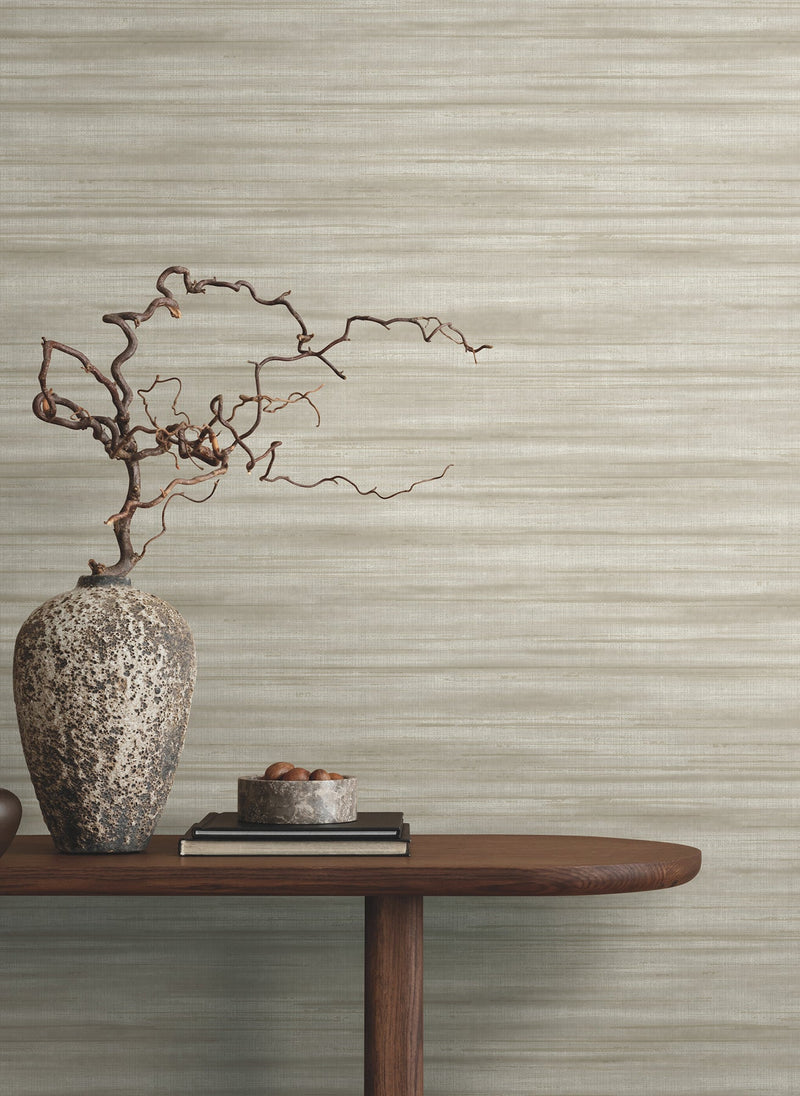 GT4566 Brushed Linen Taupe Classics Wallpaper by York Wallcoverings