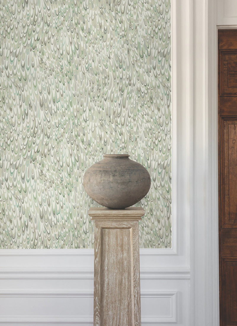 GT4582 Aslan Green Classics Wallpaper by York Wallcoverings