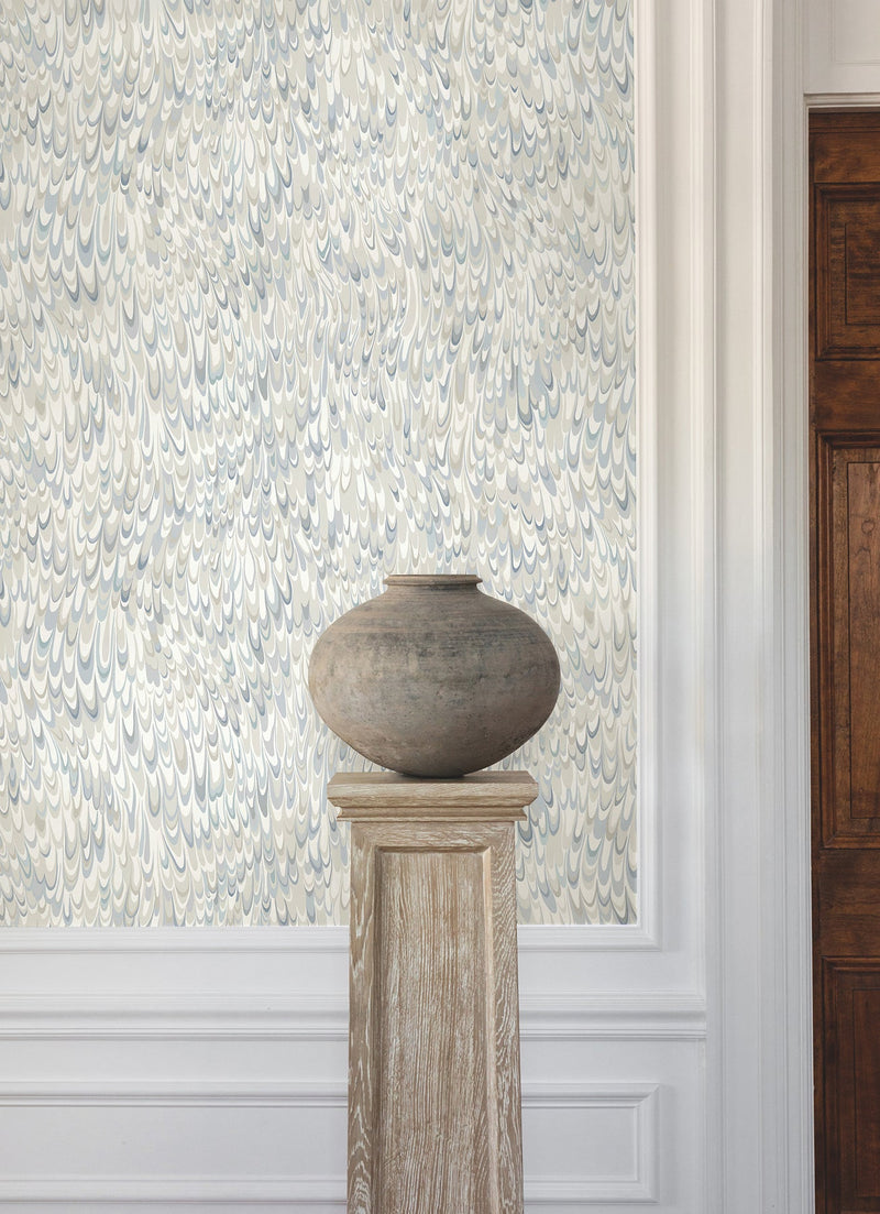 GT4584 Aslan Blue Classics Wallpaper by York Wallcoverings