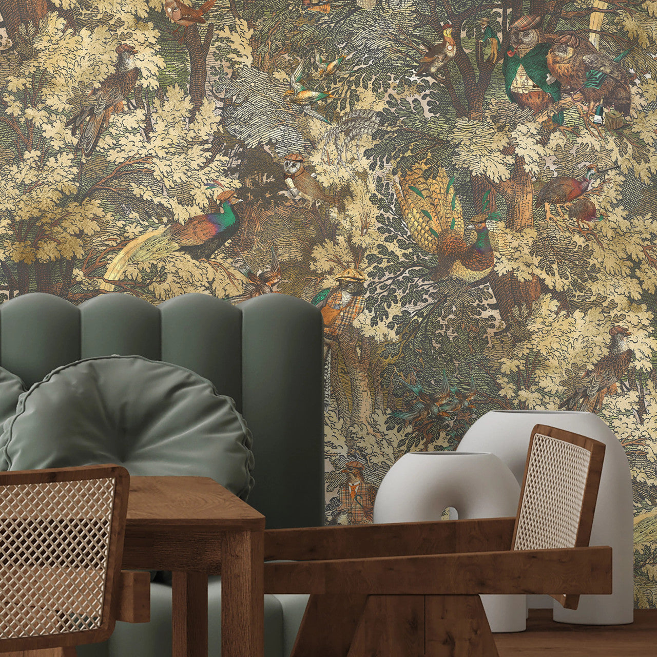 BMWL005/04A Gentlemen Birds Wild Life Wallpaper by Brand McKenzie