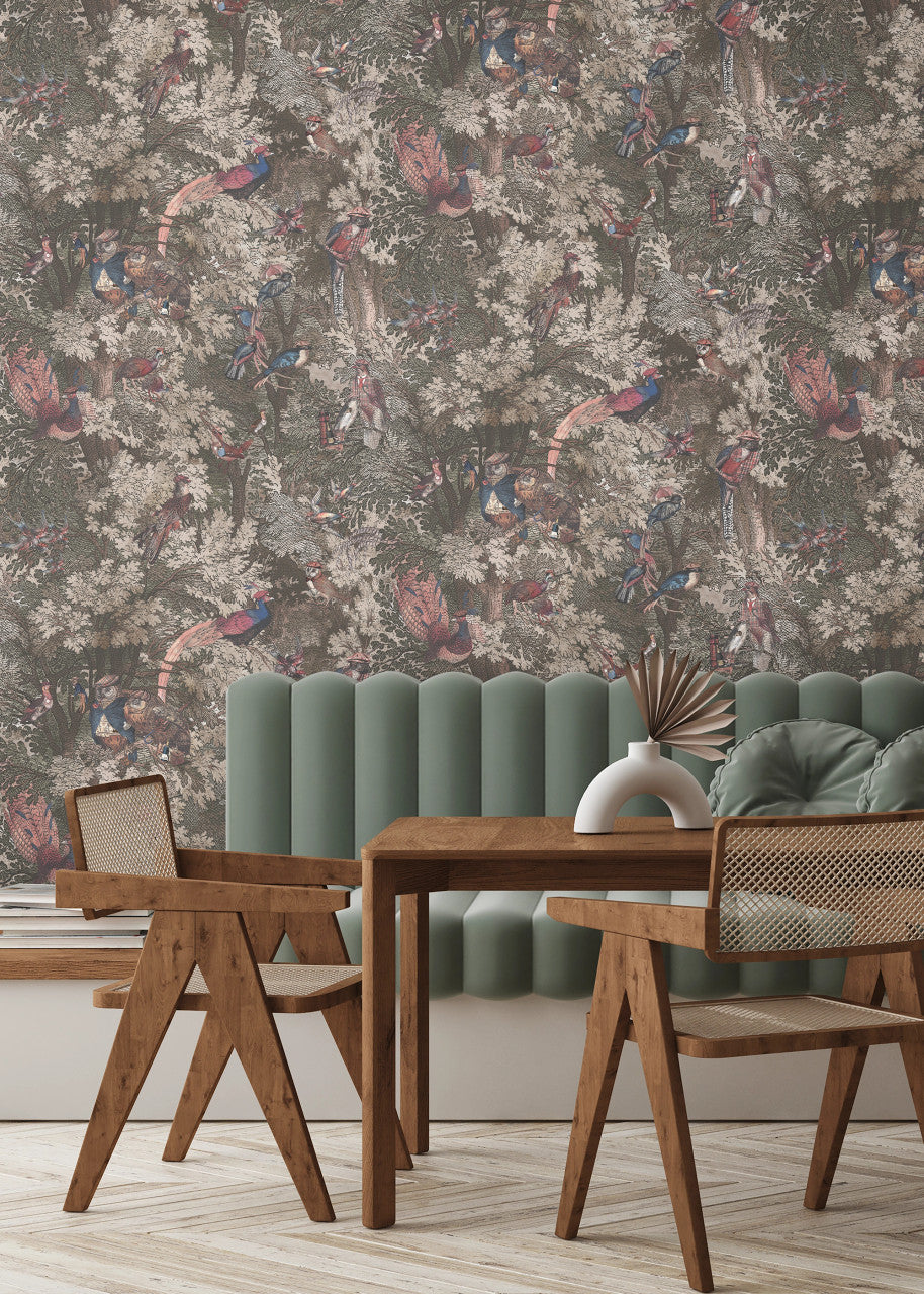 BMWL005/04B Gentlemen Birds Wild Life Wallpaper by Brand McKenzie
