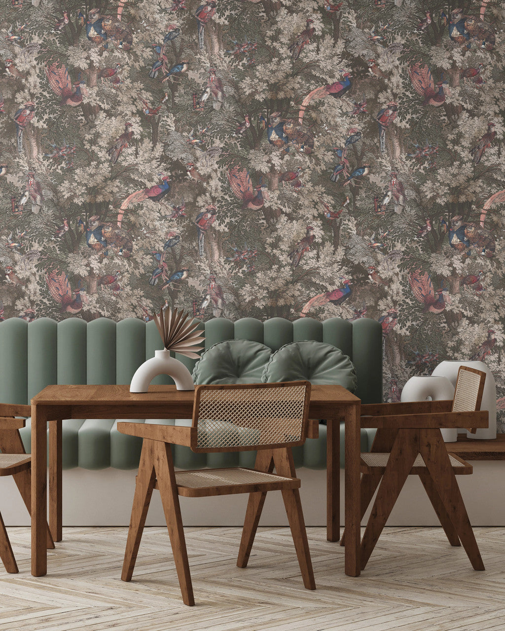 BMWL005/04B Gentlemen Birds Wild Life Wallpaper by Brand McKenzie