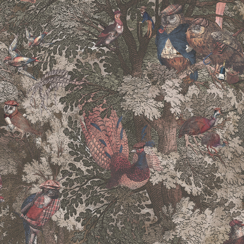 BMWL005/04B Gentlemen Birds Wild Life Wallpaper by Brand McKenzie