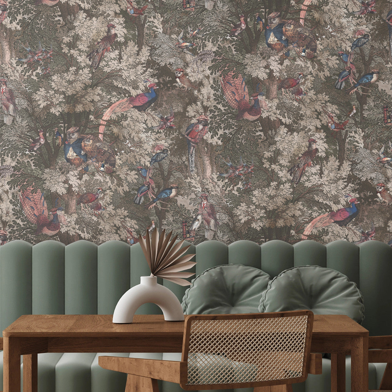 BMWL005/04B Gentlemen Birds Wild Life Wallpaper by Brand McKenzie