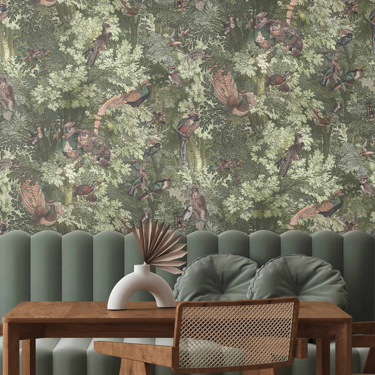 BMWL005/04C Gentlemen Birds Wild Life Wallpaper by Brand McKenzie