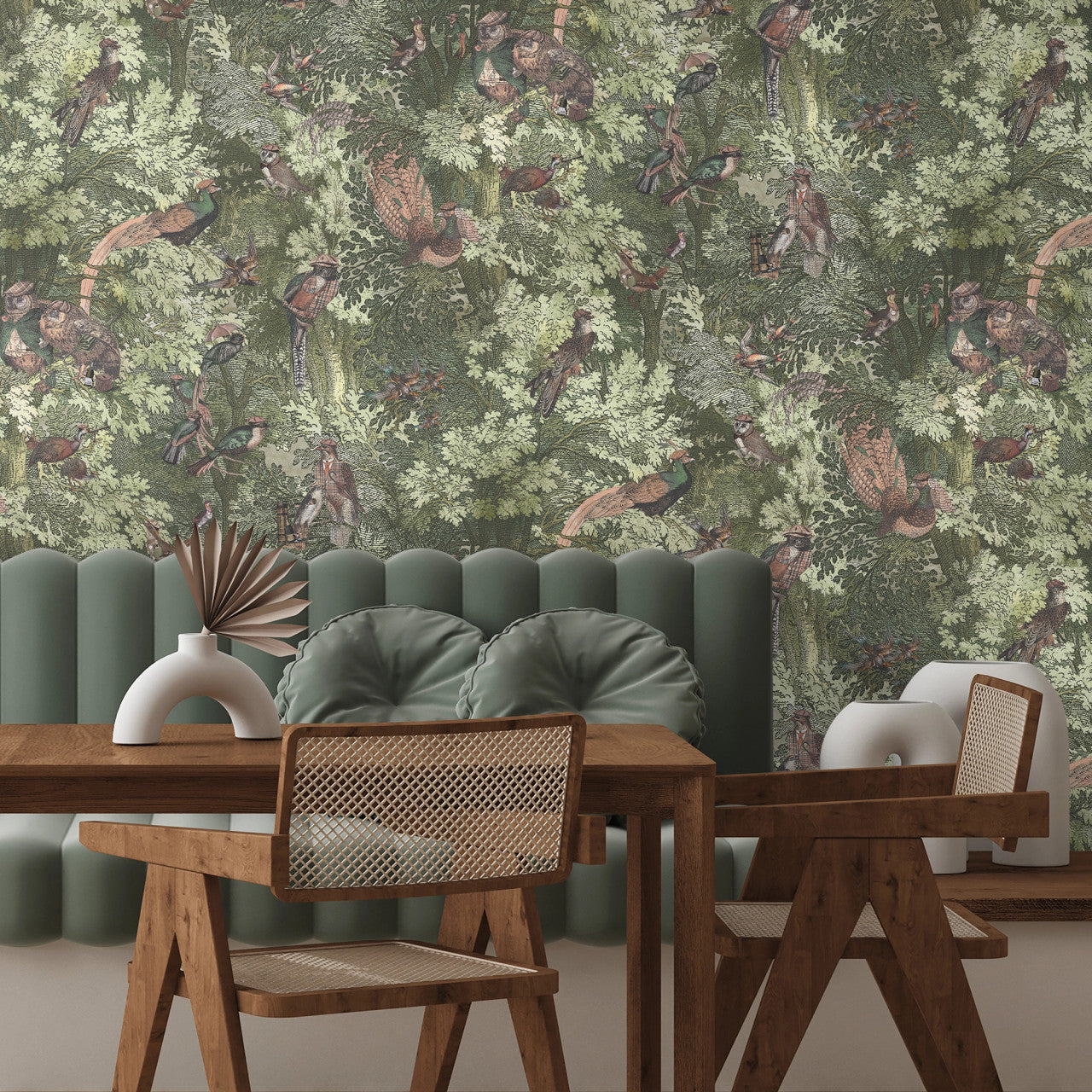 BMWL005/04C Gentlemen Birds Wild Life Wallpaper by Brand McKenzie