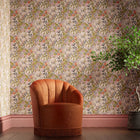 510015 Golden Lily Bedford Park Espresso Wallpaper by Morris & Co