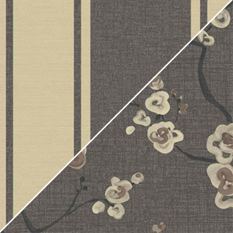 Grandeco Blossom Stripes Cream and Grey - 217220 Pattern