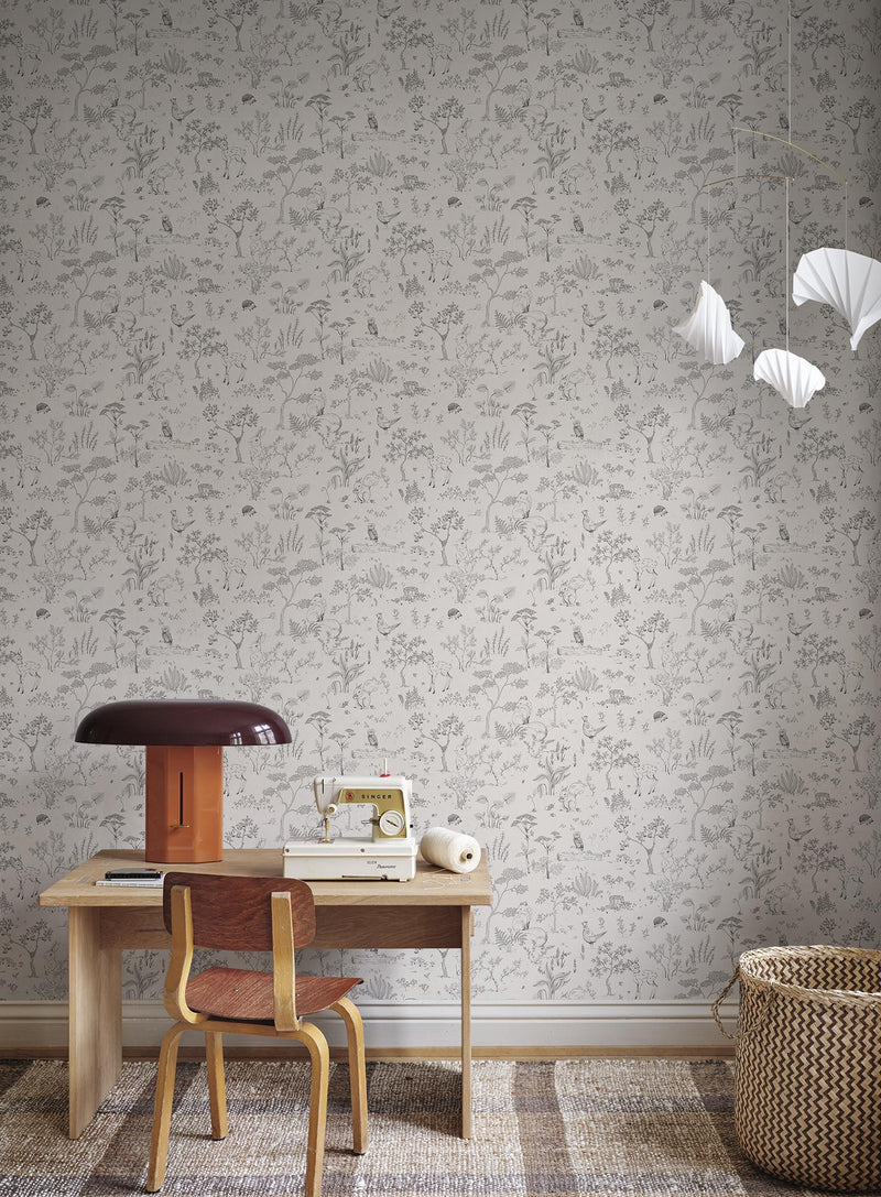 S10642 Graphite Hollie Familjen Wallpaper by Sandberg