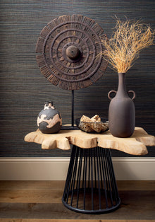 Windward Sisal Grasscloth Resource Volume 6 Slate Wallpaper by Thibaut | T19667