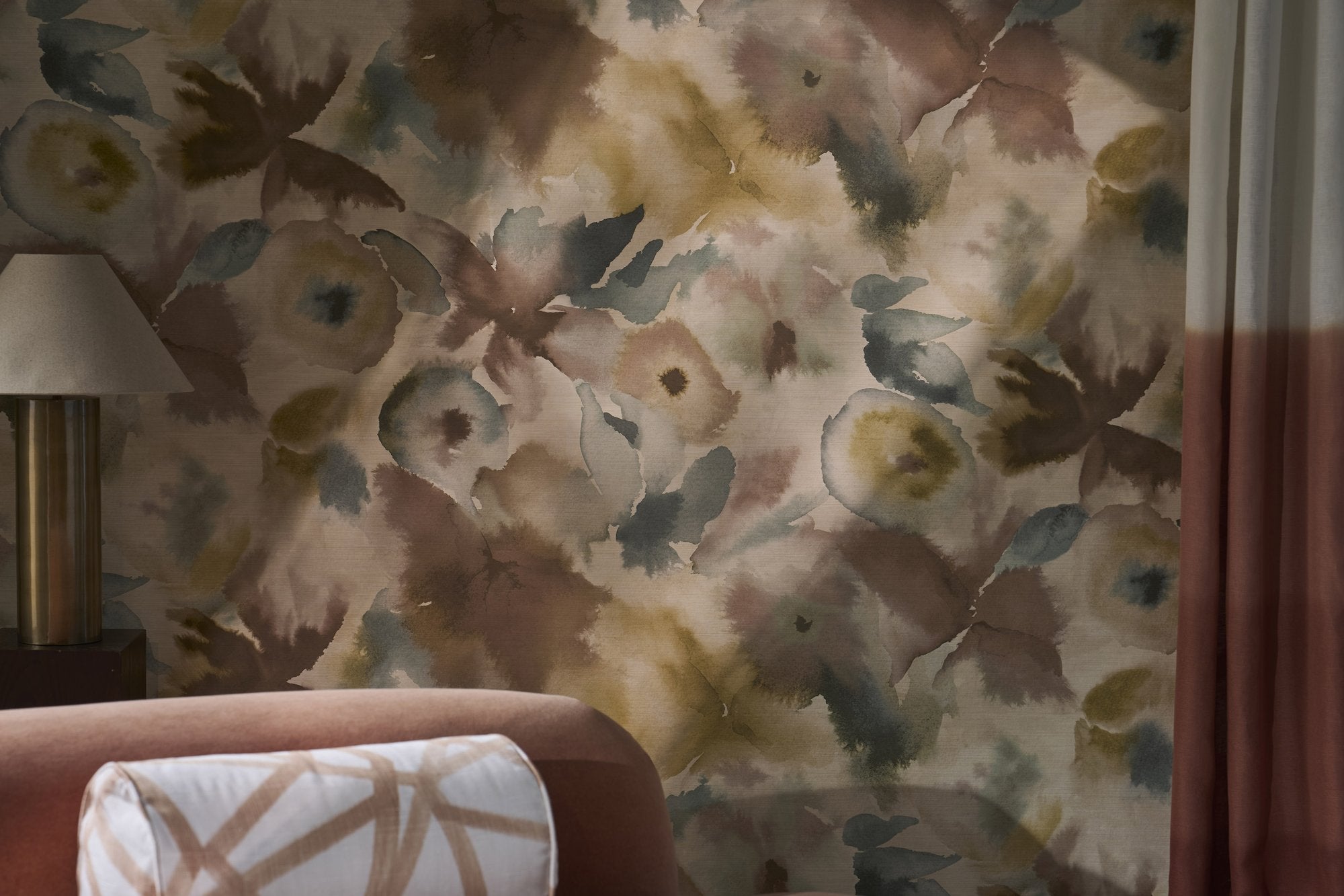 HAF0673-08 Heatherton Velvet Ginger Fabric by Harlequin