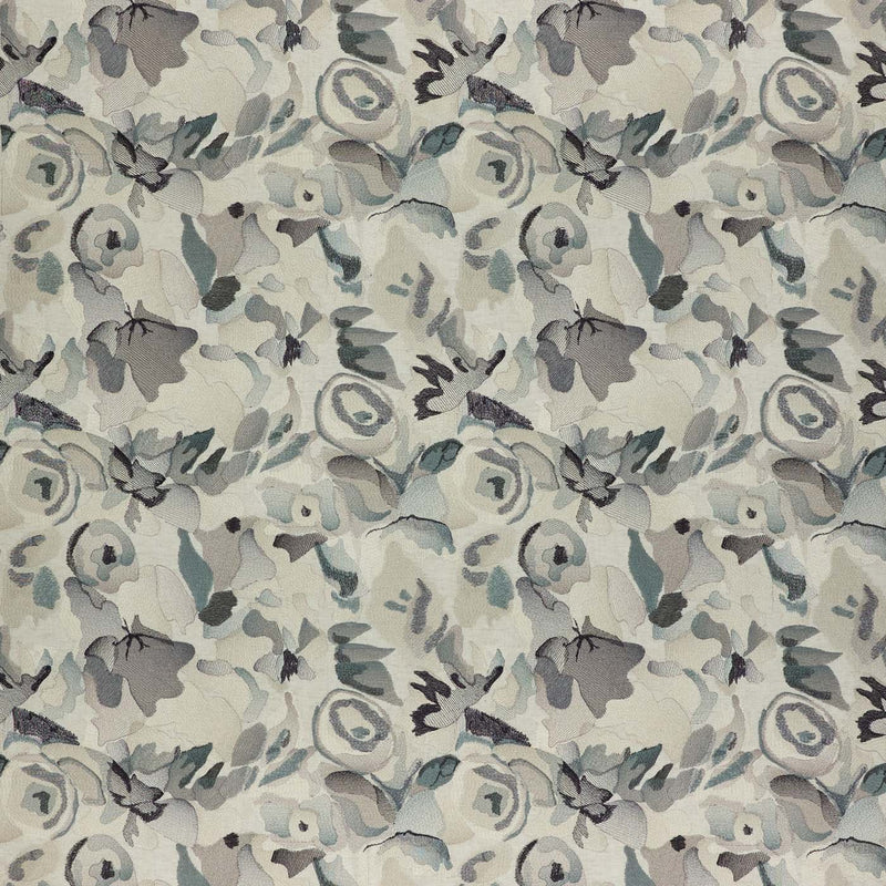 HAF0674-04 Flores Embroidery Pumice / Slate / Beau Signature Fabric by Harlequin