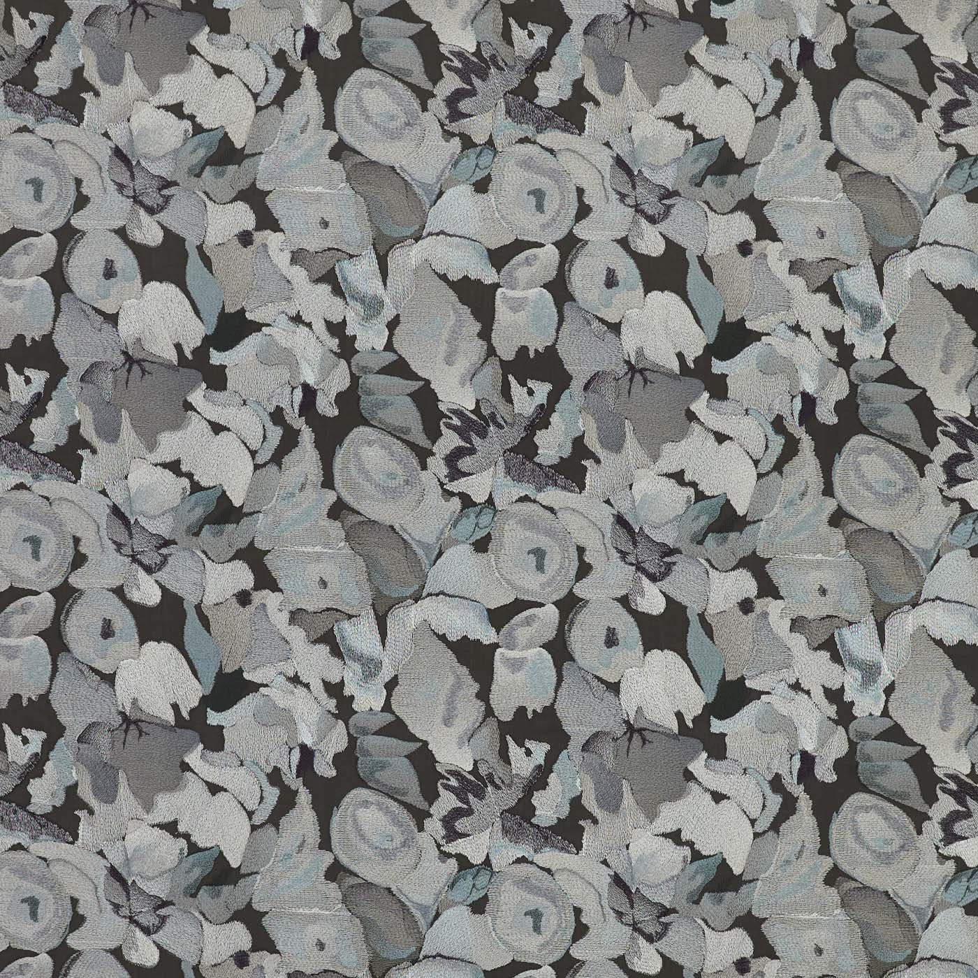 HAF0674-05 Flores Embroidery Charcoal / Slate / Beau Signature Fabric by Harlequin