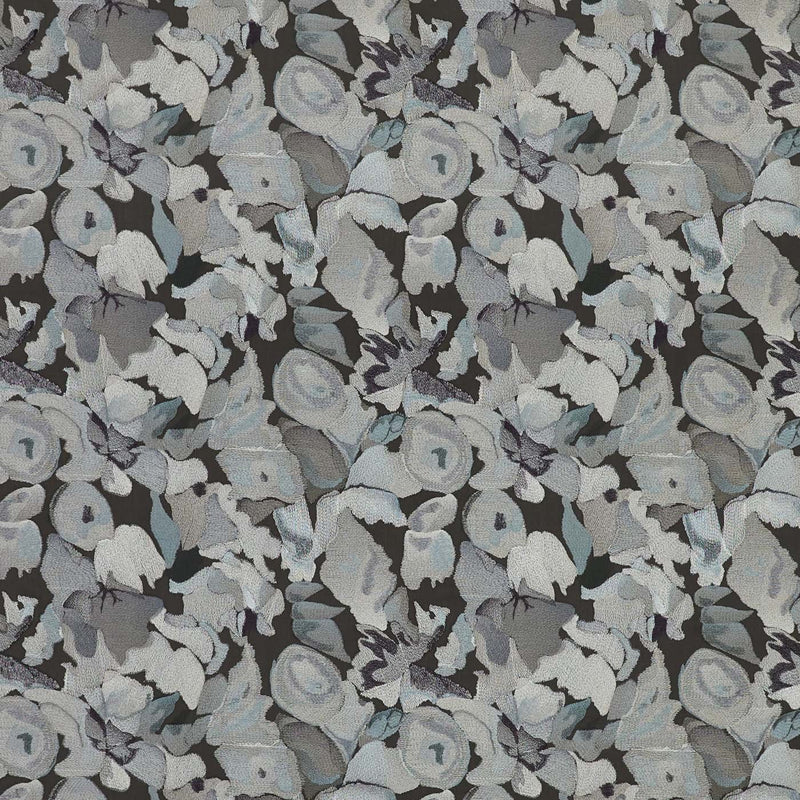 HAF0674-05 Flores Embroidery Charcoal / Slate / Beau Signature Fabric by Harlequin