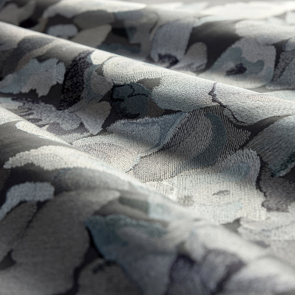 HAF0674-05 Flores Embroidery Charcoal / Slate / Beau Signature Fabric by Harlequin